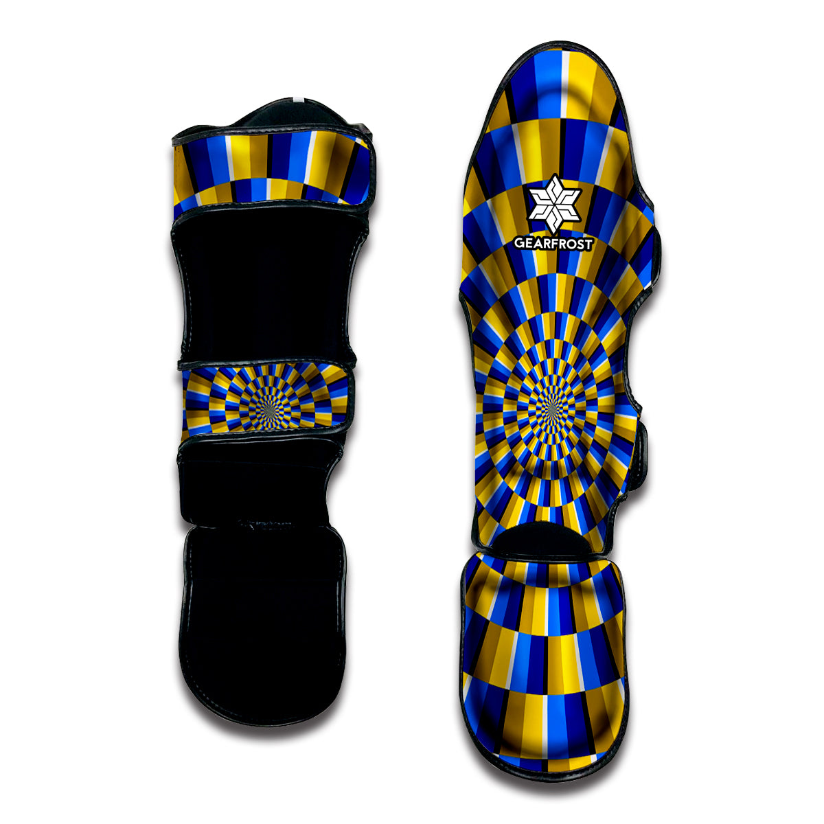 Dartboard Moving Optical Illusion Muay Thai Shin Guard