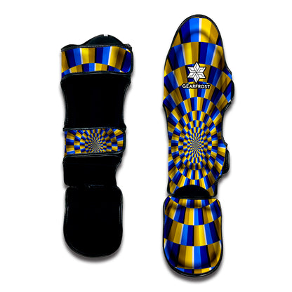 Dartboard Moving Optical Illusion Muay Thai Shin Guard