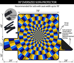 Dartboard Moving Optical Illusion Oversized Sofa Protector