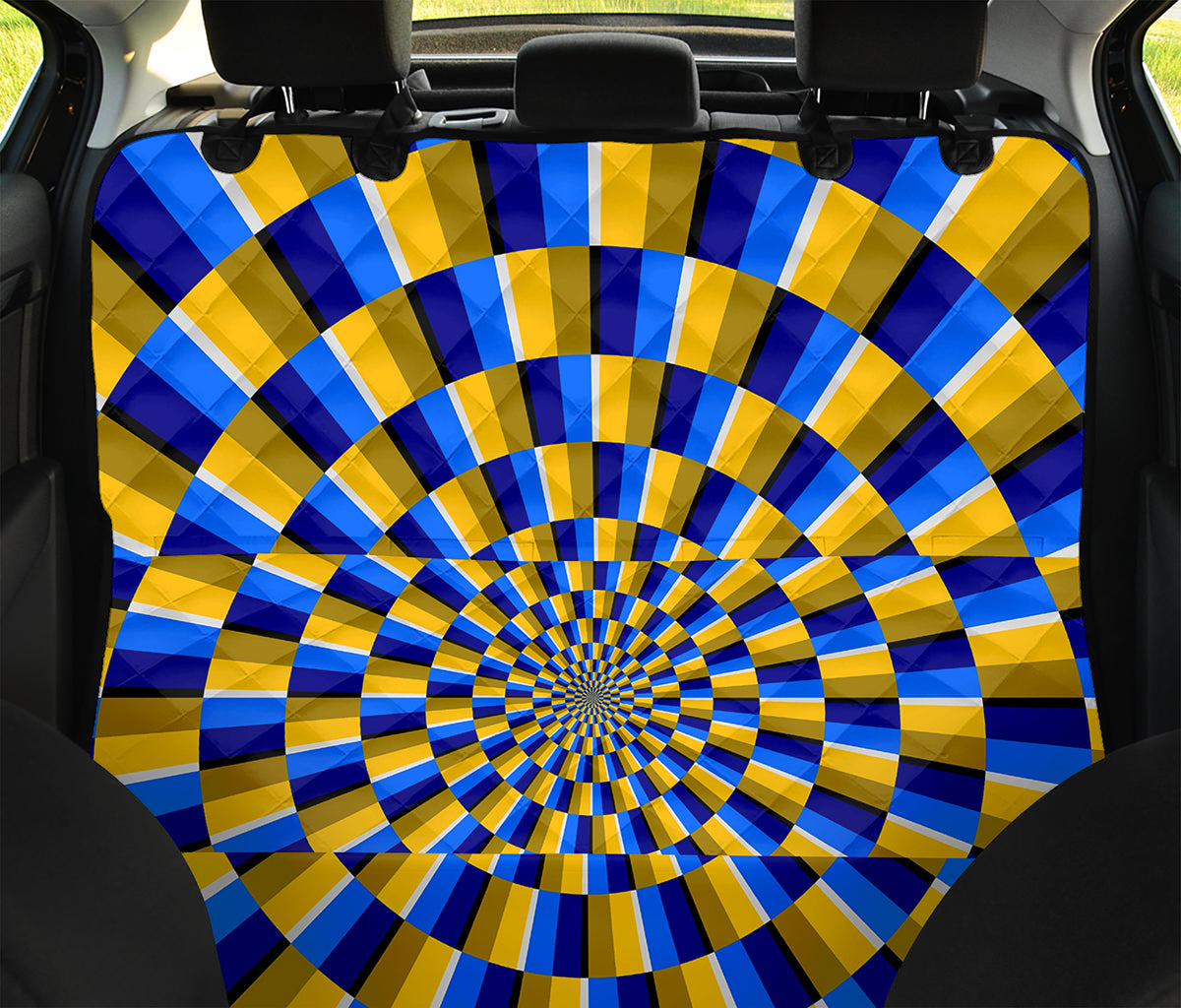 Dartboard Moving Optical Illusion Pet Car Back Seat Cover