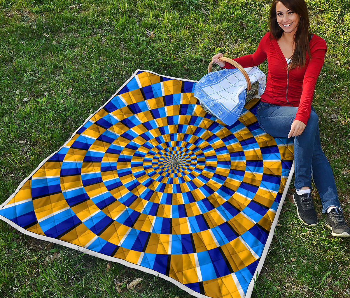 Dartboard Moving Optical Illusion Quilt