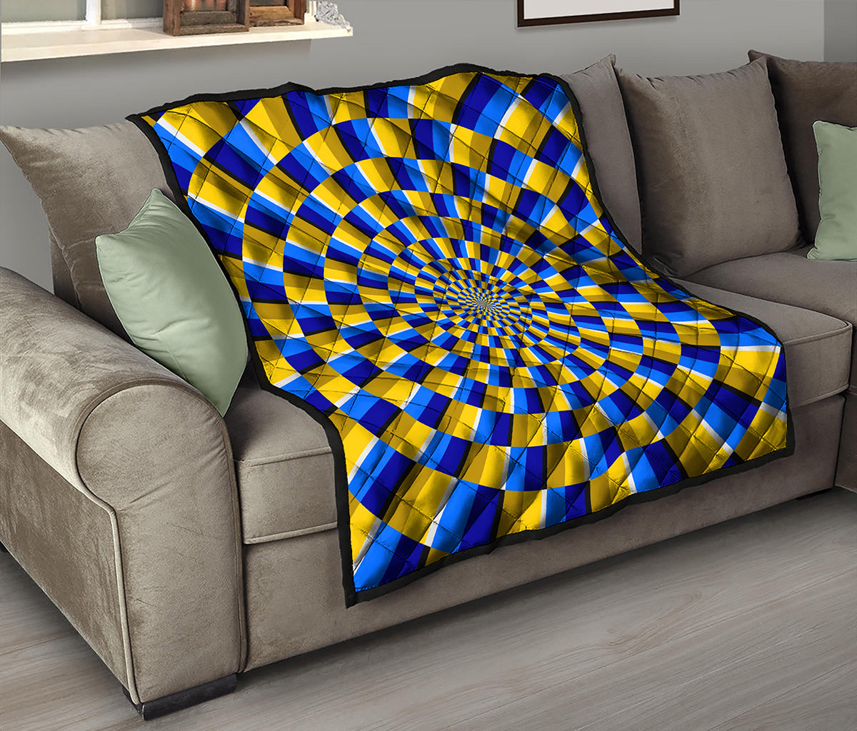 Dartboard Moving Optical Illusion Quilt