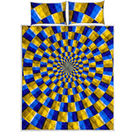 Dartboard Moving Optical Illusion Quilt Bed Set
