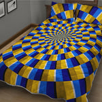 Dartboard Moving Optical Illusion Quilt Bed Set