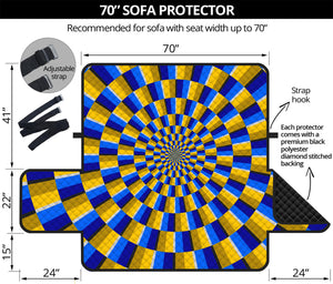 Dartboard Moving Optical Illusion Sofa Protector