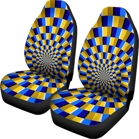 Dartboard Moving Optical Illusion Universal Fit Car Seat Covers