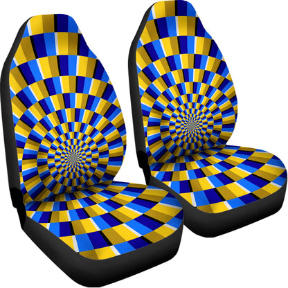 Dartboard Moving Optical Illusion Universal Fit Car Seat Covers