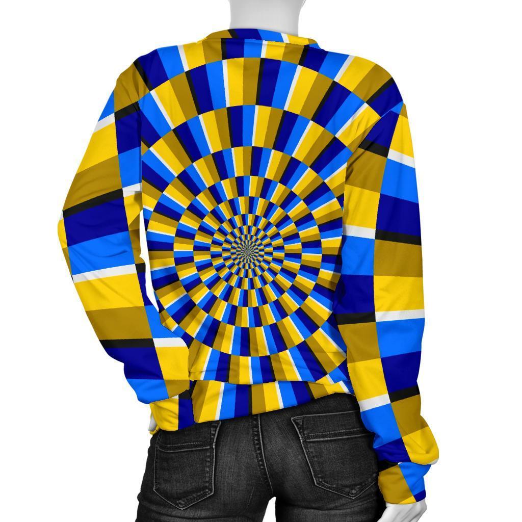 Dartboard Moving Optical Illusion Women's Crewneck Sweatshirt GearFrost