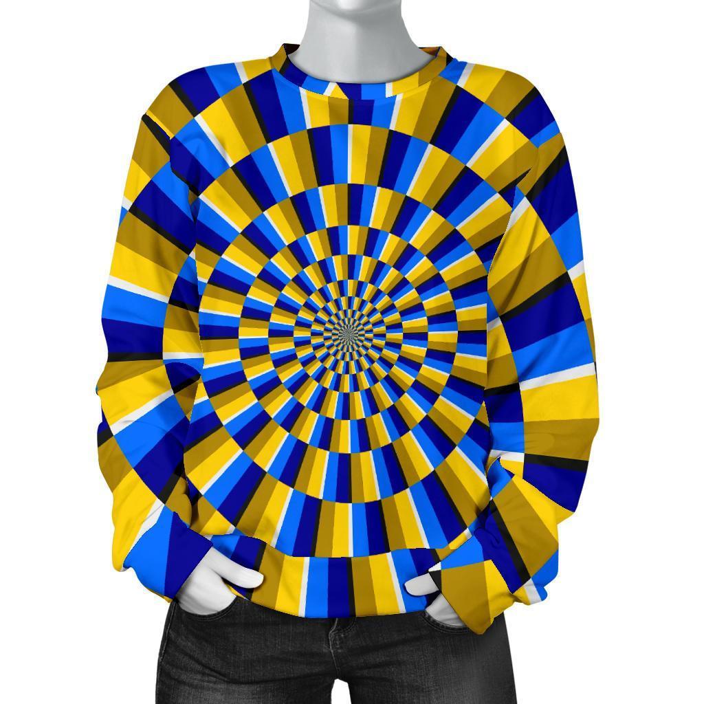 Dartboard Moving Optical Illusion Women's Crewneck Sweatshirt GearFrost
