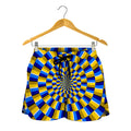 Dartboard Moving Optical Illusion Women's Shorts