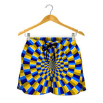 Dartboard Moving Optical Illusion Women's Shorts