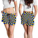 Dartboard Moving Optical Illusion Women's Shorts