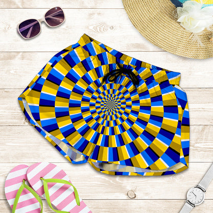 Dartboard Moving Optical Illusion Women's Shorts