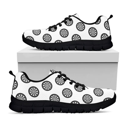 Dartboard Pattern Print Black Sneakers