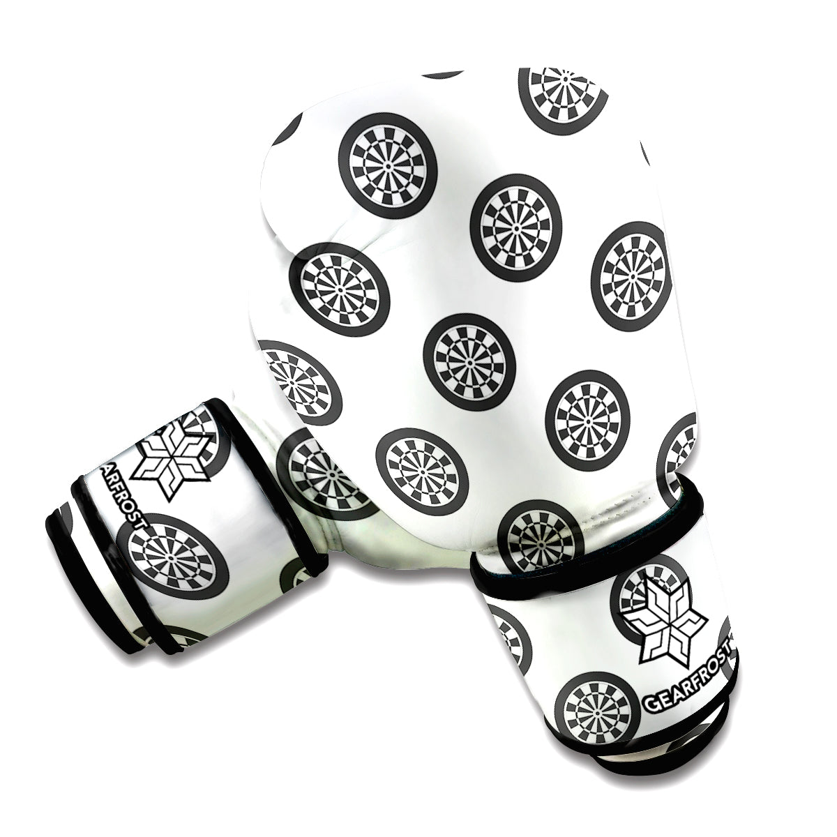 Dartboard Pattern Print Boxing Gloves