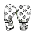 Dartboard Pattern Print Boxing Gloves