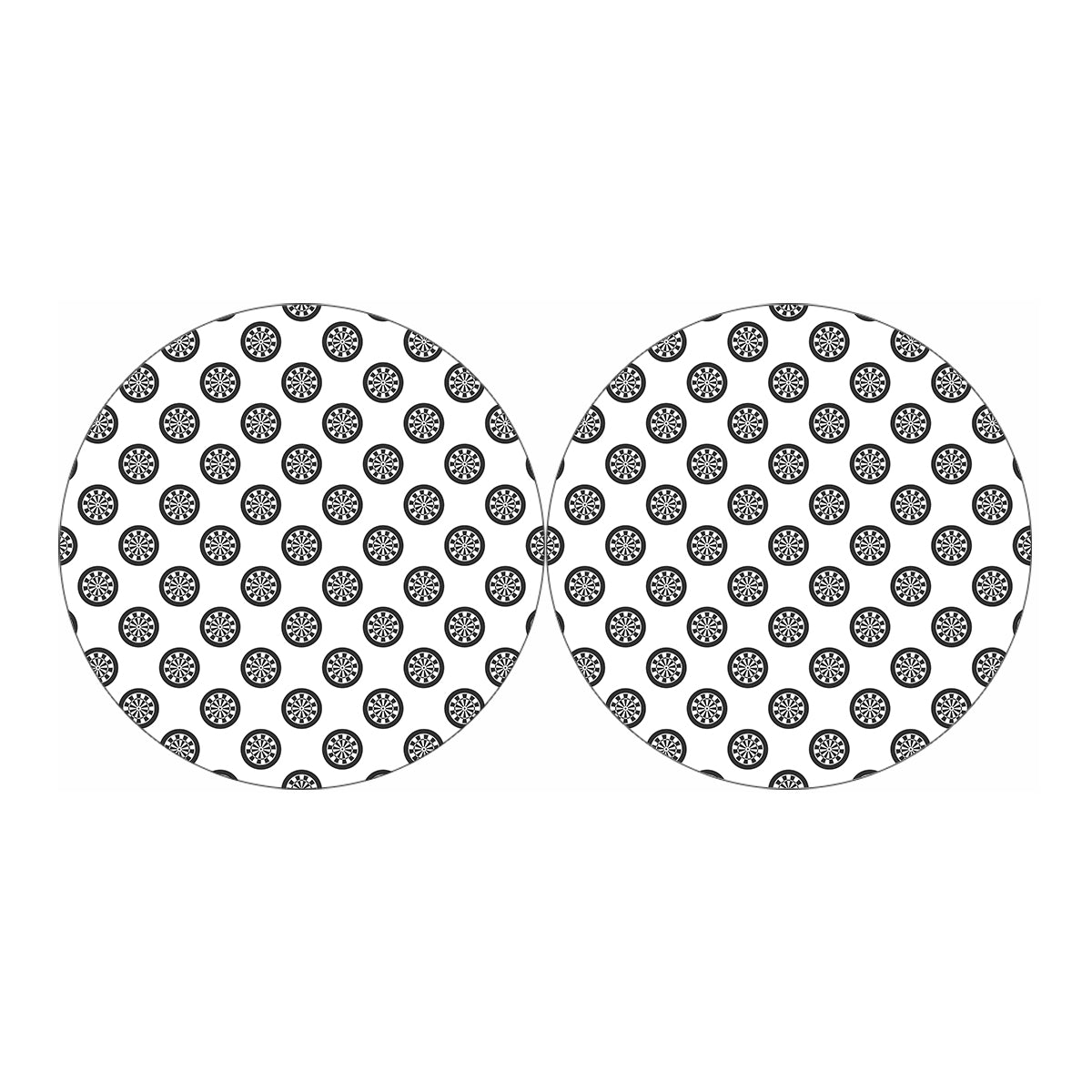 Dartboard Pattern Print Car Coasters