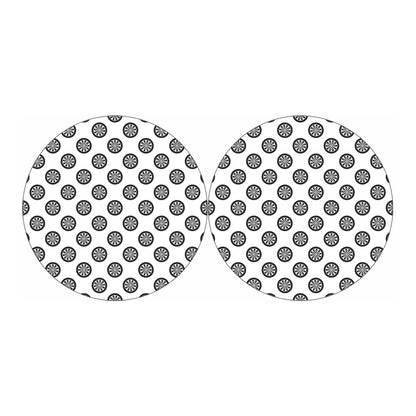 Dartboard Pattern Print Car Coasters