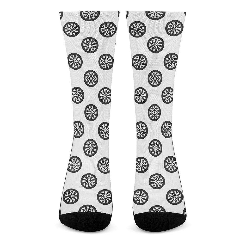 Dartboard Pattern Print Crew Socks
