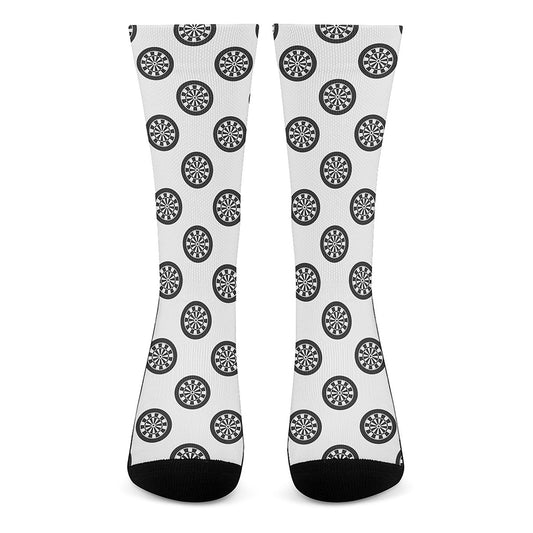 Dartboard Pattern Print Crew Socks
