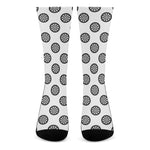 Dartboard Pattern Print Crew Socks