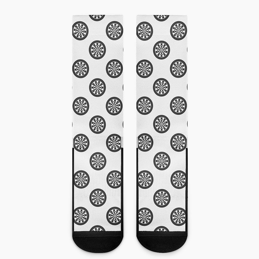 Dartboard Pattern Print Crew Socks