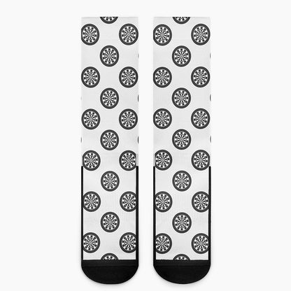 Dartboard Pattern Print Crew Socks