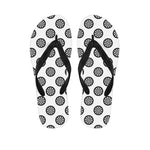 Dartboard Pattern Print Flip Flops