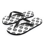 Dartboard Pattern Print Flip Flops