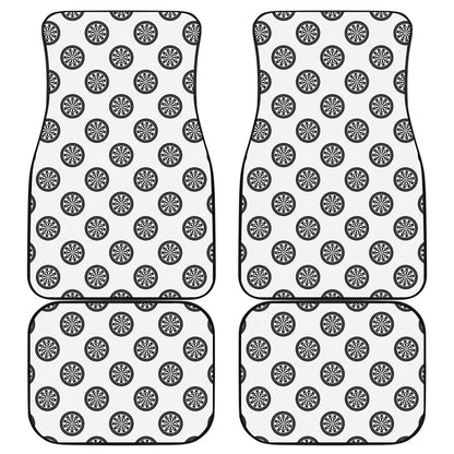 Dartboard Pattern Print Front and Back Car Floor Mats