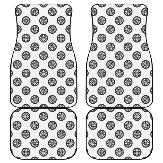 Dartboard Pattern Print Front and Back Car Floor Mats