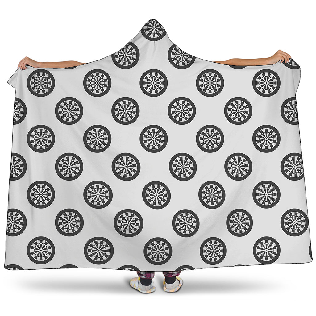 Dartboard Pattern Print Hooded Blanket