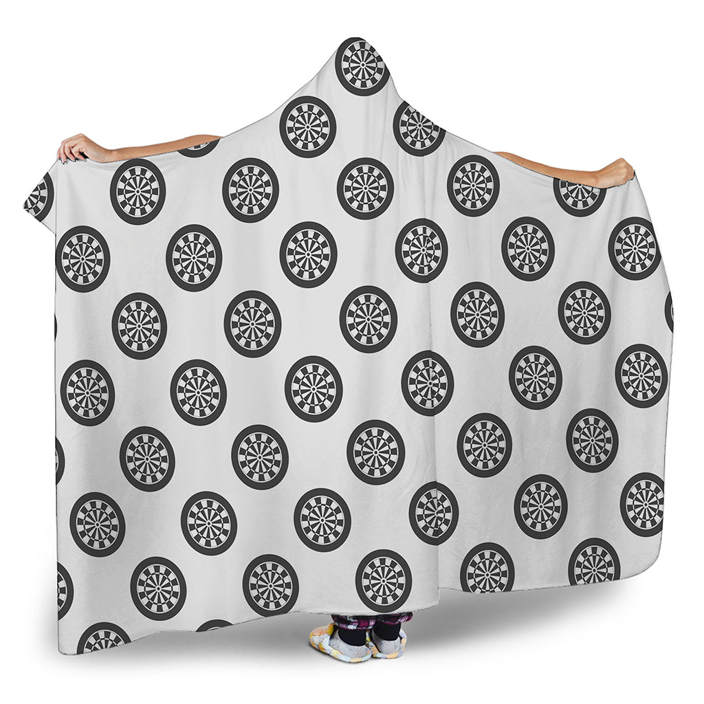 Dartboard Pattern Print Hooded Blanket