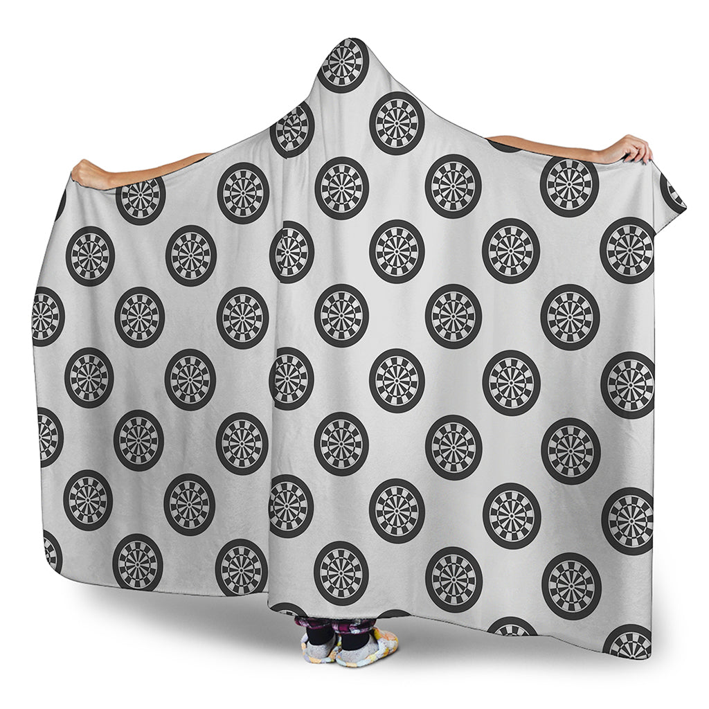 Dartboard Pattern Print Hooded Blanket