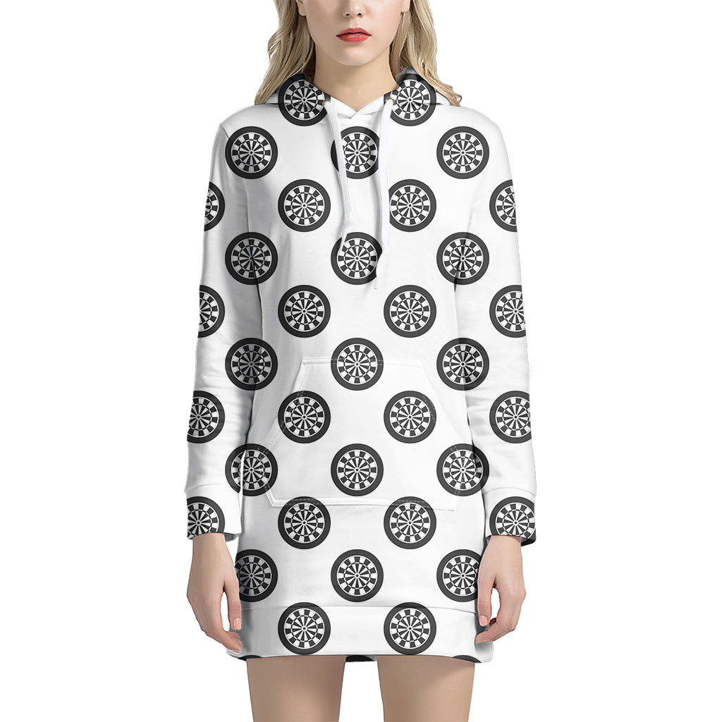 Dartboard Pattern Print Hoodie Dress