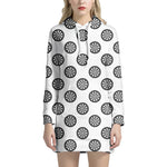 Dartboard Pattern Print Hoodie Dress