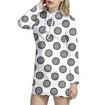Dartboard Pattern Print Hoodie Dress