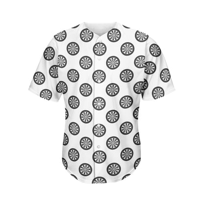 Dartboard Pattern Print Men's Baseball Jersey