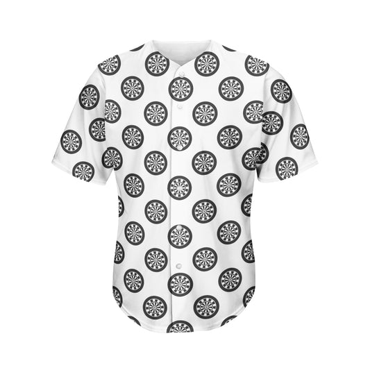 Dartboard Pattern Print Men's Baseball Jersey