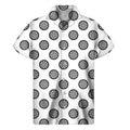 Dartboard Pattern Print Men's Short Sleeve Shirt