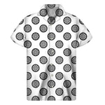 Dartboard Pattern Print Men's Short Sleeve Shirt