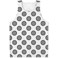 Dartboard Pattern Print Men's Tank Top