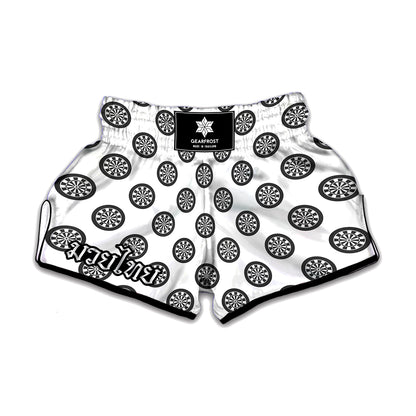 Dartboard Pattern Print Muay Thai Boxing Shorts