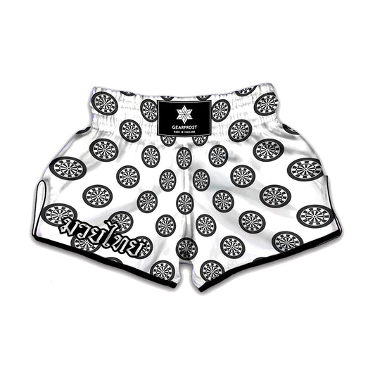 Dartboard Pattern Print Muay Thai Boxing Shorts