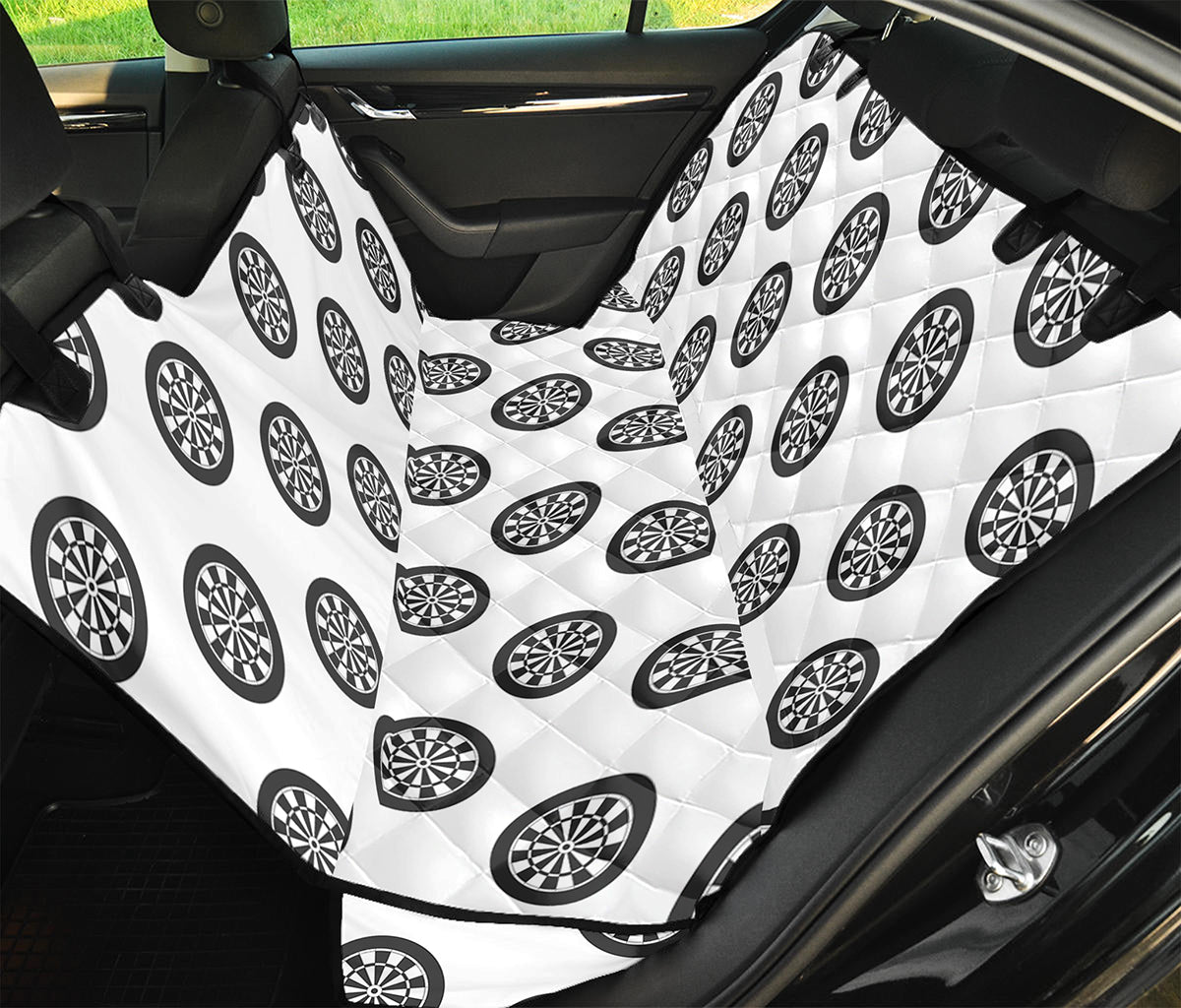 Dartboard Pattern Print Pet Car Back Seat Cover