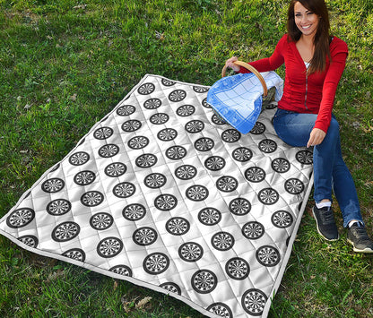 Dartboard Pattern Print Quilt
