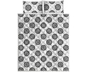 Dartboard Pattern Print Quilt Bed Set