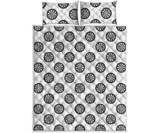Dartboard Pattern Print Quilt Bed Set