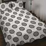 Dartboard Pattern Print Quilt Bed Set