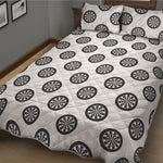 Dartboard Pattern Print Quilt Bed Set